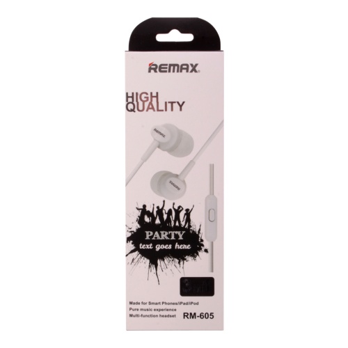 Наушники с микрофоном Remax RM-605 белые