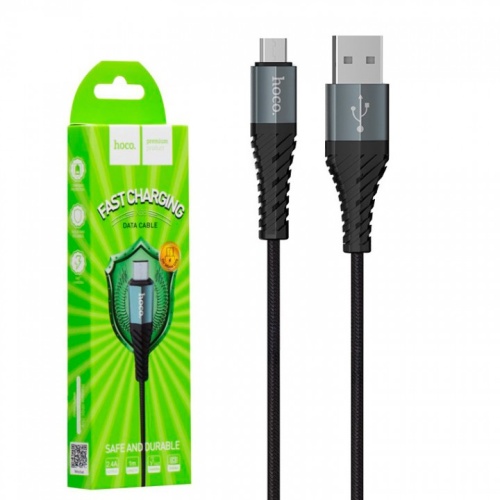 Кабель Hoco X38 MicroUSB черный 1 м