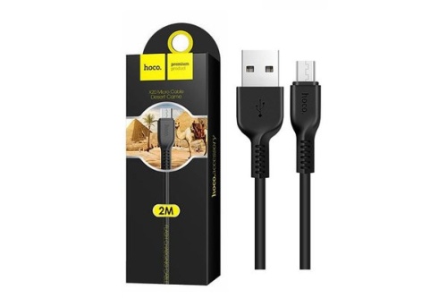 Кабель Hoco X20 MicroUSB черный 2 м